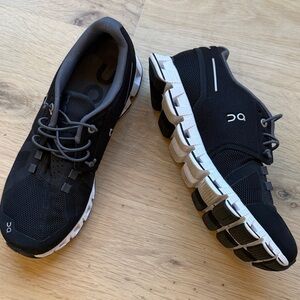 On Running Women's Black and White Athletic Shoes